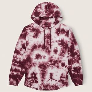 Vs Pink Tie Dye Hooded Tee Small